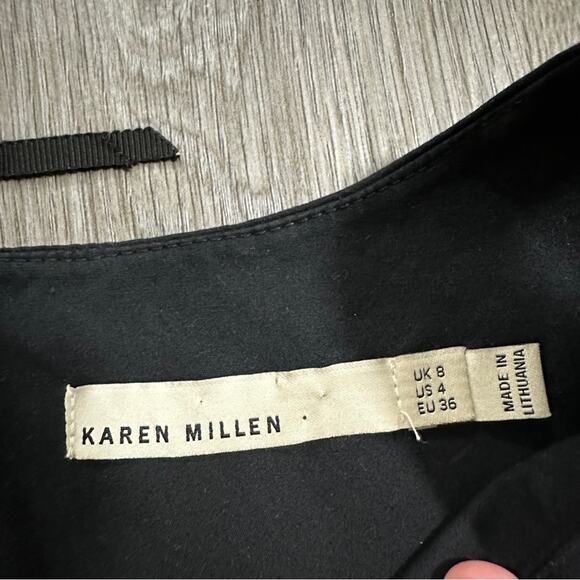 Karen Millen Black Ombre Colorful Block Print Sleeveless Mini Dress Size 4 - Picture 5 of 9